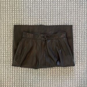 Cashmere cashmere leather midi skirt vintage from the 80s